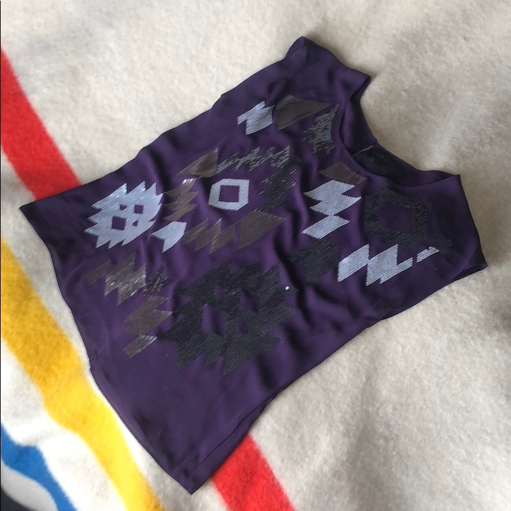 🏇 3 for $20 🏇 Sequined Aztec print shirt